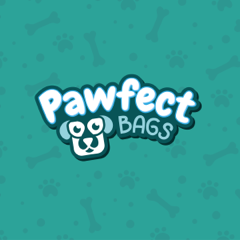 a logo on a green background
